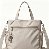 Sac fourre-tout en nylon imperméable grande capacité pour femme, avec compartiment pour ordinateur portable, multiples poches et porte-bouteille amovible, convertible en sac bandoulière
