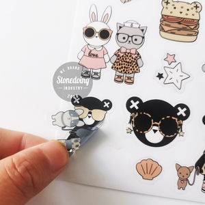 Waterproof Kiss Cut A5 Sticker <strong>Sheets</strong> Custom Vinyl Holo Glitter <strong>Deco</strong> Cute Sticker <strong>Sheet</strong> With Transparent Clear Backing - Product Image 4