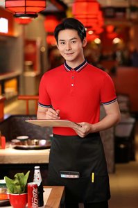 Livraison de fast-food pilote évacuant l'humidité uniformes Polo t-shirt courrier travailleur tissu personnaliser Logo uniforme travail Polo chemise - Product Image 6