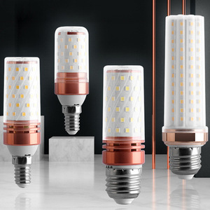 Bombilla LED superbrillante, lámpara de ahorro de energía tipo maíz, E27 E14, 12W, para el hogar, sala de estar, dormitorio, luz blanca cálida regulable. - Product Image 1