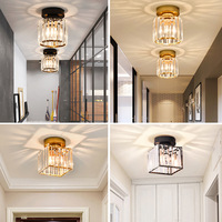 Plafonnier moderne en métal de forme géométrique pour restaurant, café, hôtel, couloir, entrée, décoration, allée, couloir, lampe de plafond E27