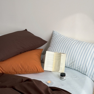 Parure de <span class=keywords><strong>lit</strong></span> en coton respirant avec housse de couette et draps en coton uni - Product Image 6