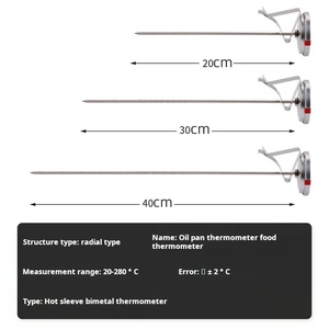 Thermomètre à cadran pour la cuisson de la viande, en acier inoxydable, avec tige, pour la friture profonde, avec une lecture instantanée - Product Image 3