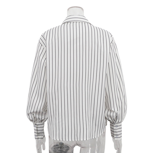 Camicie e Bluse da <span class=keywords><strong>Donna</strong></span> di Tendenza con Laccetti, Top Asimmetrici a Maniche Lunghe, Camicia Estiva Casual a Righe per <span class=keywords><strong>Donna</strong></span> - Product Image 3