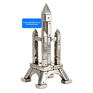 Pièces de bloc métallique d'usinage EDM de fil de précision composants d'assemblage carrés en acier inoxydable usinés par CNC fil Edm Puzzle Cool Cube - Product Image 1