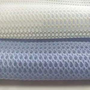 Material 3d Air Mesh Fabric for Running Shoes Thickness Breathable Polyester Plaid Jiangsu Tricot 100% Polyester Knitted 6D-08