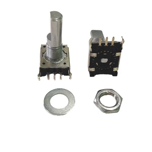 Encodeur incrémental ED12 à 3 broches avec insertion latérale, axe moleté semi-circulaire en métal PEC11, diamètre 6mm, vente en gros fabricant - Product Image 1