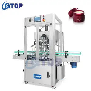 Gtop Automatic Perfume Juice Beverage Water Cosmetics Round Bottle Liquid Gravity Filling Machines With Conveyor Belt