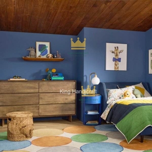 Panier de rangement multifonction en osier tressé écologique avec couvercle, forme d'éléphant pour chambre d'enfant, organisateur de jouets - Product Image 4