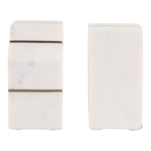 Fermalibri moderni in marmo con intarsi in ottone per decorare l'ufficio di casa - Product Image 4