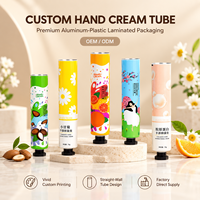 Tube d'emballage personnalisé pour crème pour les mains, en aluminium et plastique laminé, toucher doux, 50 ml, avec bouchon à vis, imprimé UV, contenant cosmétique