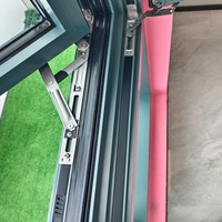 Ventanas de Aluminio de Alto Rendimiento con Apertura Exterior 6060 T66, con Doble Vidrio Templado Low-E