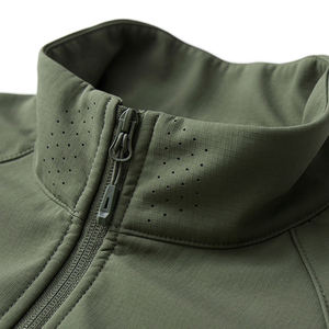 Флисовая подкладка, водоотталкивающая мягкая оболочка, осенне-зимний теплый воротник-стойка, износостойкий Повседневный жилет из 100% полиэстера на заказ - Product Image 2