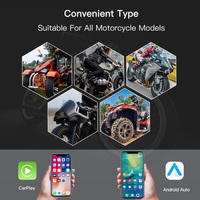 Carabc kamera sepeda motor tanpa kabel, layar navigasi GPS dengan kamera dasbor tahan air 5 inci IPX7 display otomatis untuk moto Android