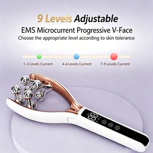 Masajeador Facial de Microcorriente con Rodillos, 8 Rodillos, Herramienta 3D en Forma de V para Esculpir el Rostro, Masajeador Facial Recargable, Herramienta para Levantar la Línea de la Mandíbula - Product Image 6