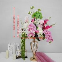 Boule de fleurs artificielle en soie DKB, vente directe d'usine, idéale pour les centres de table de mariage et la décoration d'événements.