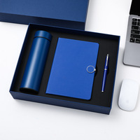 Carnet de notes en cuir rouge d'entreprise personnalisé coffret cadeau fiole thermos Led agenda de luxe A5 Journal promotionnel boîte-cadeau livre avec stylo