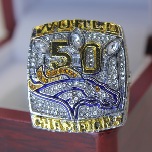 Bague commémorative en alliage pour homme, championnat des Denver Broncos 2015, mettant en scène la victoire <span class=keywords><strong>de</strong></span> la ligue <span class=keywords><strong>de</strong></span> football américain - Product Image 1