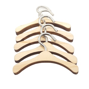 Mini cintres pour poupée, en bois, style <span class=keywords><strong>Miniature</strong></span>, maison de poupée, ornements, accessoires - Product Image 1