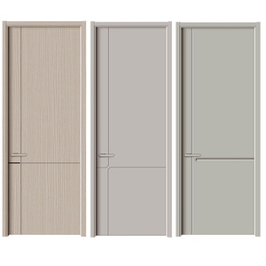 Puertas Interiores de Madera Natural Tratada Térmicamente, Recién Promocionadas, con Aislamiento Acústico y Acabado Antirayaduras para Baño, Hospital y Apartamento - Product Image 3