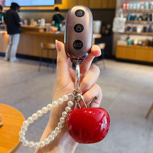 Porte-clés créatif en résine 3D en forme de pomme, breloque de sac en forme de fruit, pendentif pour clés de voiture, mini cadeau promotionnel - Product Image 2