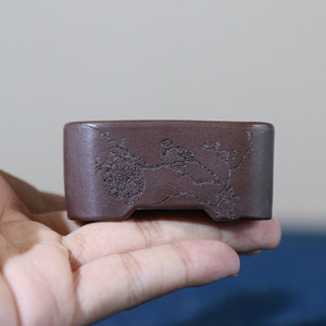 Maceta Rectangular Hecha a Mano de Arcilla Morada Yixing para Bonsái, Estilo Clásico Antiguo, Zhang Kelei - Product Image 2