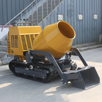 Livraison gratuite TLERA Mini benne à béton 750kg camion à benne basculante hydraulique sur chenilles Dumper bétonnière pour une bonne vente