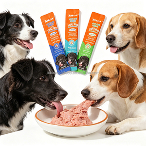 Friandises à lécher pour chiens saveur poulet et crabe OEM/ODM 15g 18g, snacks humides crémeux en sachet, variété d'aliments pour animaux <span class=keywords><strong>de</strong></span> compagnie personnalisables - Product Image 2