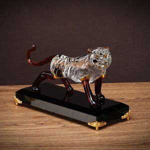 Crystal Tiger Figurine White Crystal Feng Shui Decor Chinese New Year Office <b>Desk</b> Ornament Living Room Craft - Product Image 4