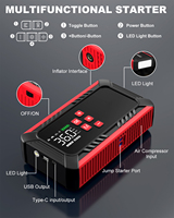 Démarreur de Voiture ODM Personnalisé 1000A 10000mAh 12V 6-en-1 avec Gonfleur de Pneus, Charge Rapide et USB pour Tracteur
