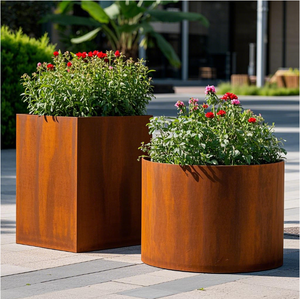 Macetas de Acero Corten, Macetas Rectangulares Grandes para Plantas de Exterior, 48*24*24 Pulgadas, para Patio, Jardinera Elevada de Metal Moderna - Product Image 4