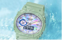 Montre-bracelet sport tendance en résine verte macaron avec affichage des phases de lune, mouvement à quartz, étanche, pour femme, idée cadeau