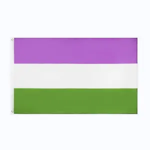 3x5 Ft Genderqueer Pride Outdoor Indoor Rainbow Flag, Rainbow flag represents a symbol of the for equal rights for homosexuals