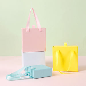 Boîte cadeau de luxe personnalisée avec logo, poignée coulissante, en carton coloré, pour bracelets, bijoux, bagues, boucles d'oreilles, colliers - Product Image 5