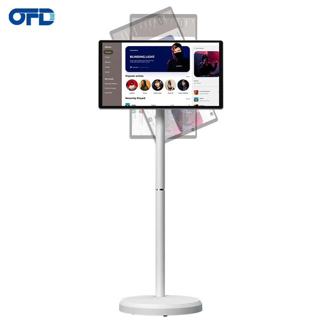 Portable Touch Screen Tv 21.5 Inch Lcd Display Touch Screen Monitor Rotating Smart Tv Vertical Smart Television With Stand