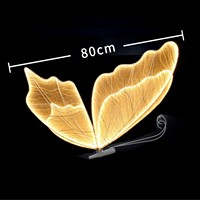 Décoration de plafond de mariage, lustre LED en forme de papillon, lumières de mariage en forme d'ailes de papillon