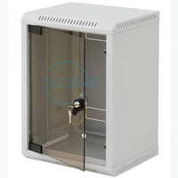 Dudukan Dinding Pintu Depan Kaca SPCC 10 Inci 4U Kabinet Server Dudukan Dinding