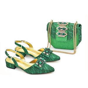 Scarpe e borse italiane con <span class=keywords><strong>tacchi</strong></span> <span class=keywords><strong>bassi</strong></span> più venduti in fabbrica per feste africane 4CM - Product Image 2