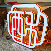Enseigne lumineuse personnalisée en acrylique à double face de qualité commerciale, pour extérieur, devanture de magasin, enseigne lumineuse avec nom