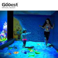 Équipement d'attraction artistique de réalité virtuelle à projection murale interactive Gooest, jeux actifs, LED, PVC, plage virtuelle, amusement pour enfants, parc d'attractions