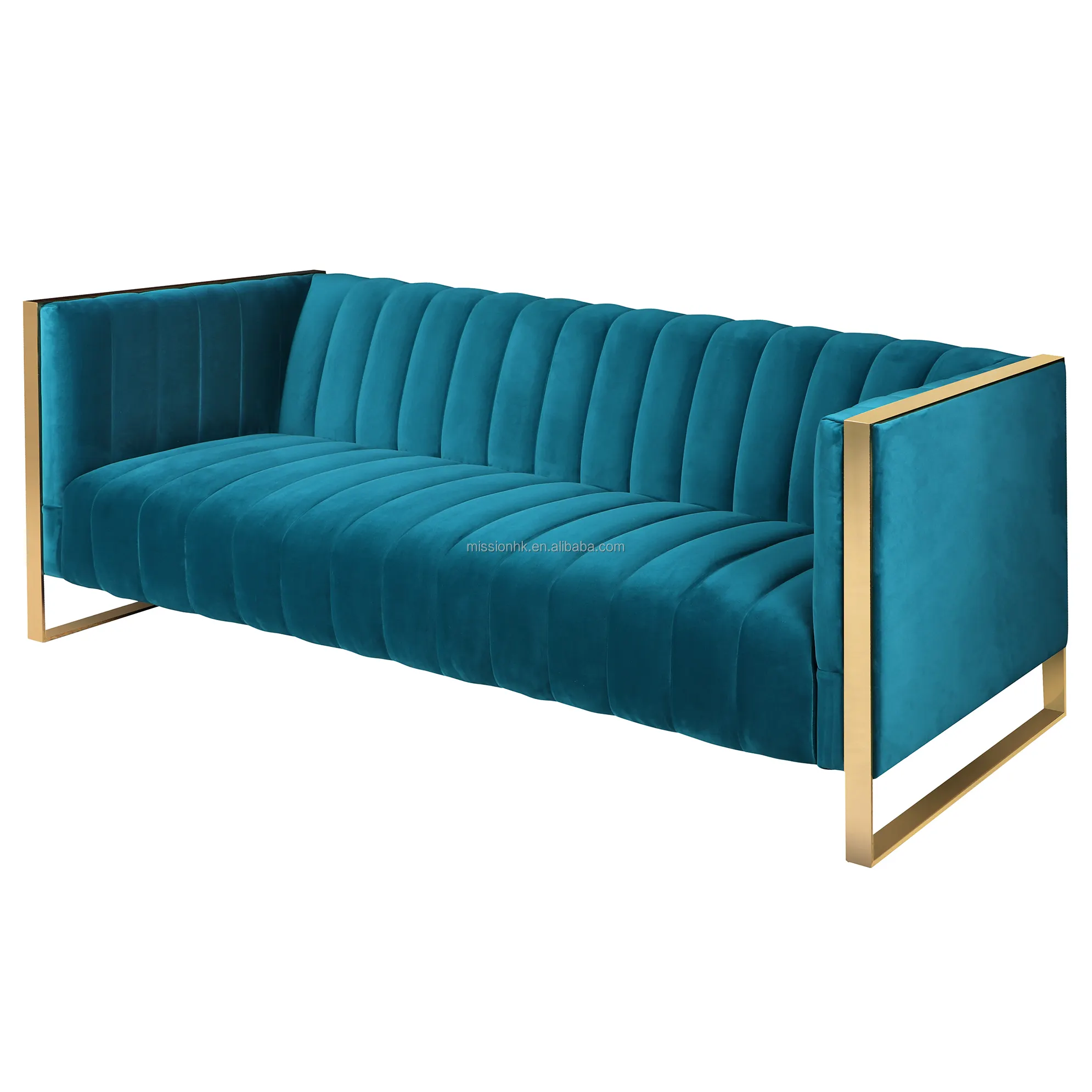 Set Sofa desain Nordic, Set sofa ruang tamu furnitur kamar tidur kain mewah Sofa Modern
