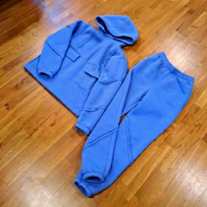Ensemble de survêtement en polaire surdimensionné pour femmes avec sweat à capuche et pantalon de jogging, ensemble de survêtement chaud et décontracté pour l'hiver, pour un confort quotidien. - Product Image 1