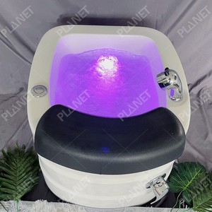Bac à pédicure portable pour spa des pieds, sans plomberie, pour pédicure, baignoire à pieds en acrylique avec pompe à eau, lampe à ondes - Product Image 6