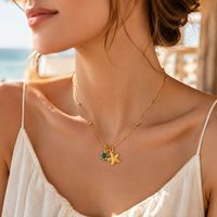 Kalung Ikan SongYi dan Liontin Figur Merah untuk Wanita, Kalung Rantai Manik-Manik Gaya Boho, Perhiasan Fashion untuk Liburan dan Sehari-hari