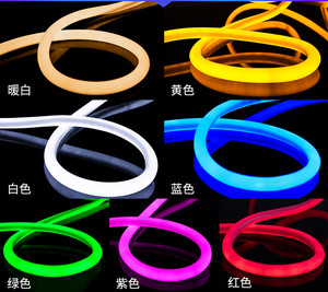 공장 가격 <span class=keywords><strong>5</strong></span> 년 보증 탑 뷰 실리콘 12V rgb DC12V 2835 Led 네온 플렉스 로프 6*12mm 미니 네온 스트립 빛 - Product Image 2