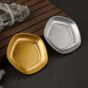 Plat à sauce tomate pour frites en acier inoxydable, élégant, jetable, épais, à compartiment unique, pour la maison, pour tremper les plats chauds - Product Image 2