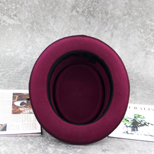 Chapeau Pork Pie LiHua Nouvelle Collection 100% Laine avec Bord Cranté à Plumes, Large et Ouvert, Idéal pour un Style Festif - Product Image 4