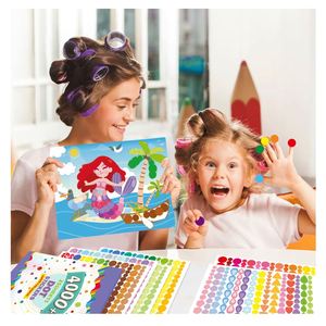 Cadeau de Noël pour enfants, kits d'autocollants d'animaux marins de dessins animés, kits d'artisanat DIY, activités artistiques pour garçons et filles, Dot It Princess - Product Image 1
