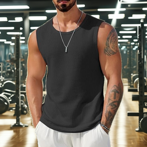Men's Quick Dry Breathable Knitted Sporty <b>Workout</b> <b>Tank</b> <b>Top</b> Gym Muscle Tee Fitness Bodybuilding Sleeveless - Product Image 2