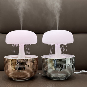 Nuevo Difusor de Aceites Esenciales con Innovadoras Luces LED, Humidificador con Efecto de Lluvia y Bola de <span class=keywords><strong>Discoteca</strong></span>, para Disfrutar de un Momento de Relajación - Product Image 6